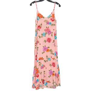 Beauty Sleep Social Sleep Dress Floral Cottage Romantic Boho Pink Small Flawed